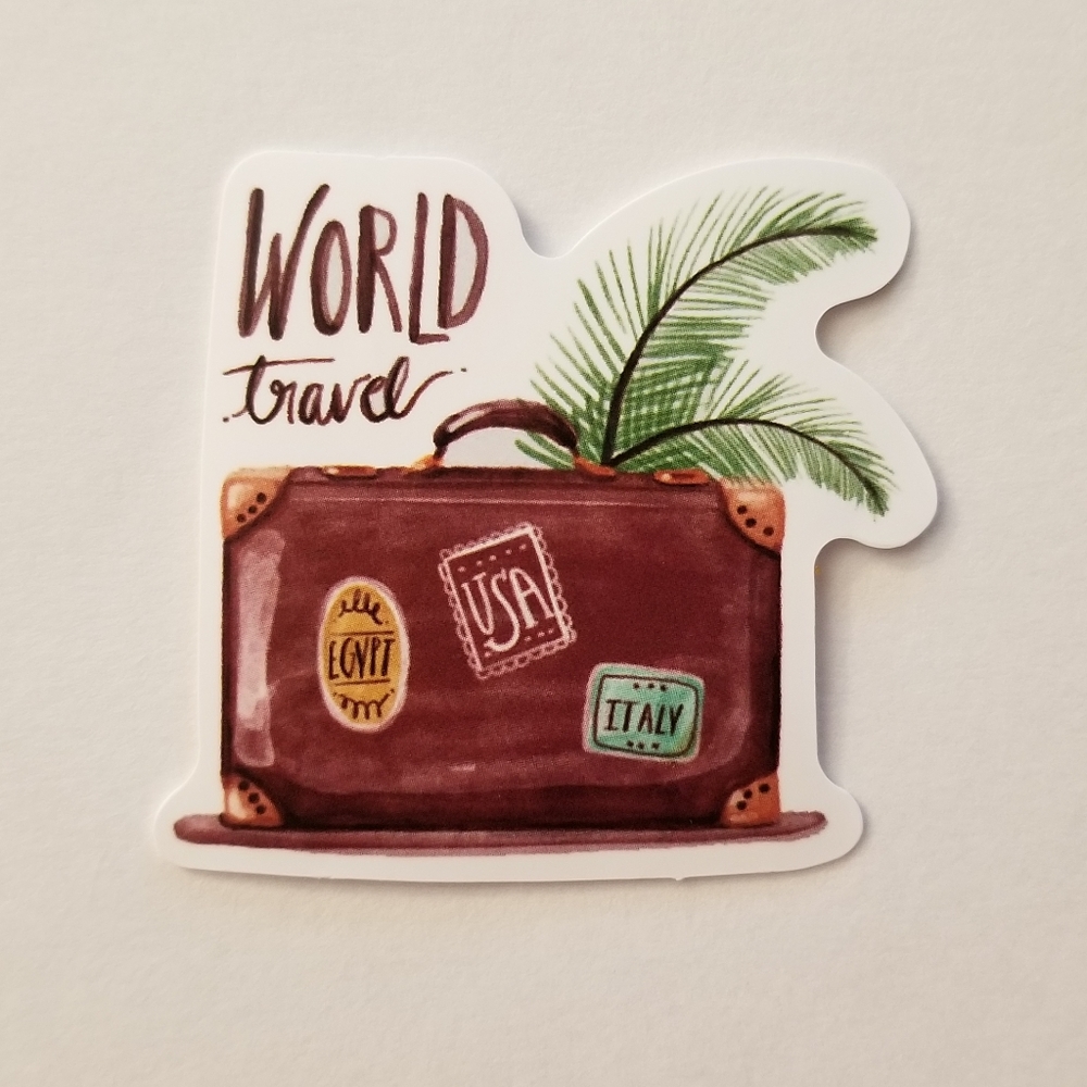 10/$10 World Travel Suitcase Sticker